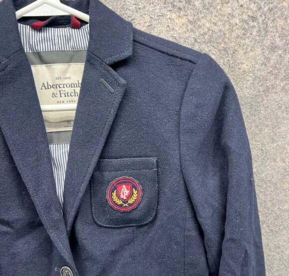Y2K Vintage Abercrombie & Fitch Navy Preppy Blazer - Picture 7 of 9